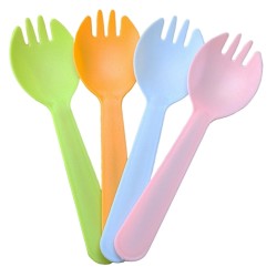 4.3" Mini Disposable Sporks 100ct