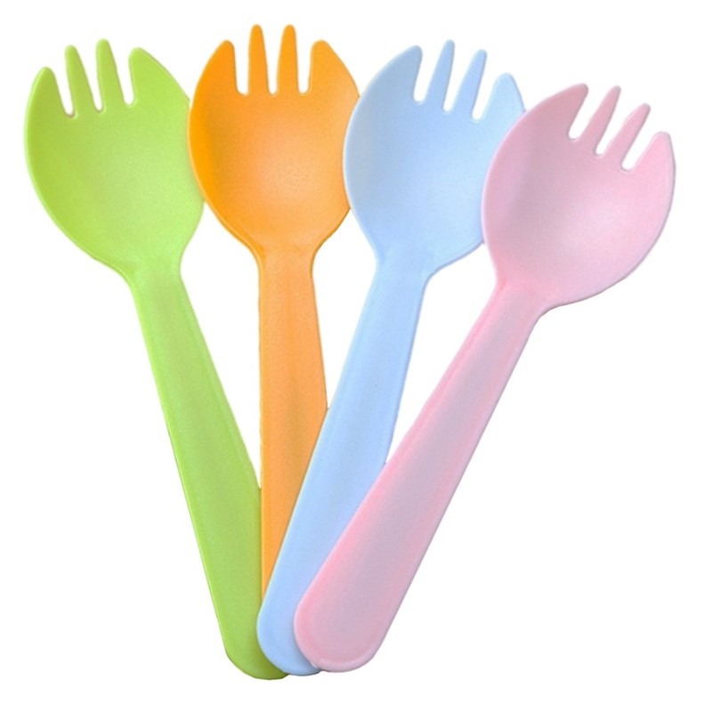 4.3" Mini Disposable Sporks 100ct