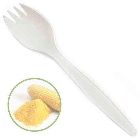 6” Large Size Disposable Sporks, 50Pcs Per box