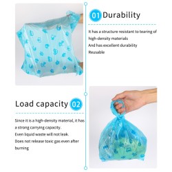 Odor Sealing Cat Litter Poop Clump Pick-Up Bags